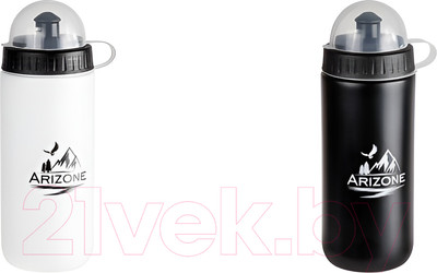 Фляга для велосипеда Arizone  34-100020K (2шт, белый/черный)