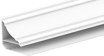 Плинтус для стеновой панели Ideal Потолочный Ламини 8мм 001-0 Белый глянцевый (3м)
