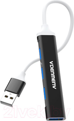 USB-хаб VDENMENV DU17A (черный)