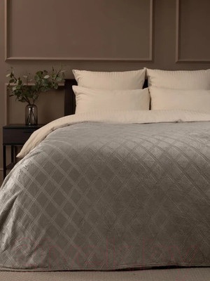 Плед TexRepublic Elite Клетка Фланель 1.5сп / 93373 (бежевый)