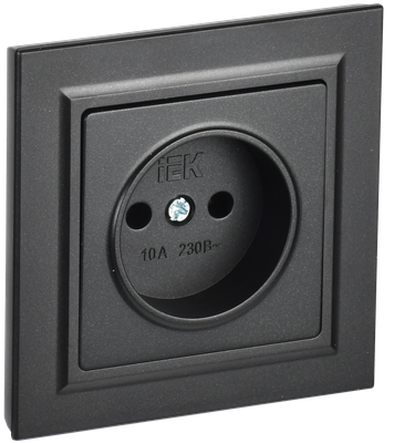 Розетка IEK Brite BR-R10-10-K02-F (черный)