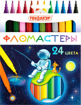 Фломастеры Пифагор Космическая одиссея / 152446 (24цв)