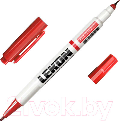 Набор маркеров LEKON Duo / 12211.21 (7шт, красный)