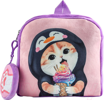 Детский рюкзак Milo Toys Котик с мороженкой / 10361251 (сиреневый)