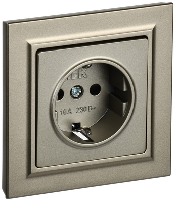 Розетка IEK Brite BR-R14-16-K37-F (шампань)