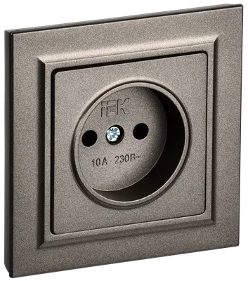 Розетка IEK Brite BR-R10-10-K45-F (темная бронза)