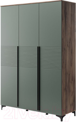 Шкаф Bravo Мебель Брента ШР-3 (таксус/лак оливковый)