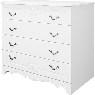 Комод Bravo Мебель Лотос (белый/лак белый)