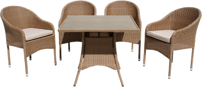 Комплект садовой мебели Garden Story Софи / GS061/GS062 (серый/бежевый)