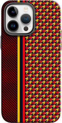 Чехол-накладка Luxo Престижные ромбы J247 для iPhone 15 Pro (коричневый/золото)