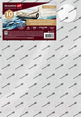 Набор бумаги для рисования Brauberg Art Premiere / 115336 (10л)