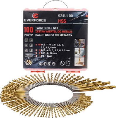 Набор сверл Everforce EF-924U100 (58825)