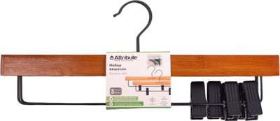 Набор деревянных вешалок-плечиков Attribute Bamboo Slim AHB223 (3шт)