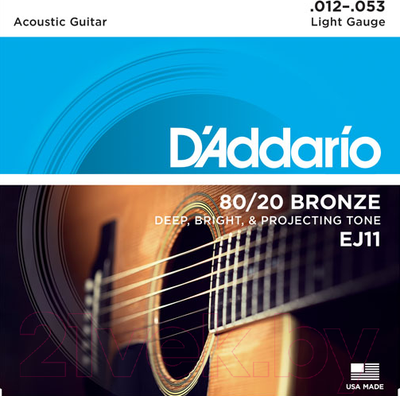 Струны для акустической гитары D'Addario EJ11