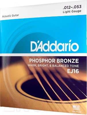Струны для акустической гитары D'Addario EJ16