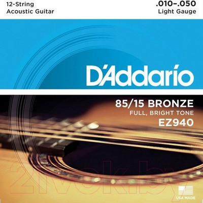 Струны для 12-струнной гитары D'Addario EZ940