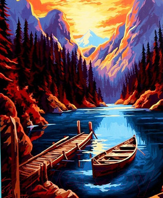 Картина по номерам Школа талантов Утро в горах / 9898637