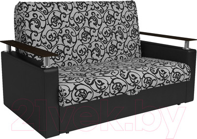 Диван Mebel-Ars Шарк 120  (кантри/экокожа черный)