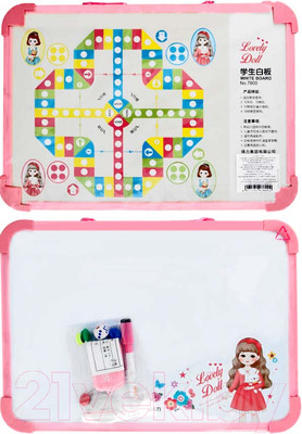 Магнитно-маркерная доска Deli E7800 (25x35см, розовый)