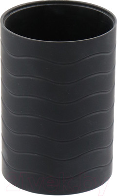 Стакан для зубной щетки и пасты Bisk Lines 08477 (черный матовый)