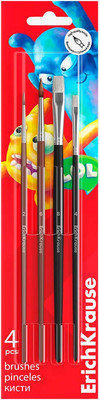Набор кистей Erich Krause Jolly Friends / 61858 (4шт)