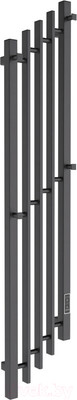 Полотенцесушитель электрический Маргроид Ferrum Inaro Cascade СНШ Профильный 120x5 (черный матовый, таймер справа)