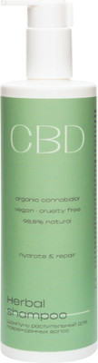 Шампунь для волос Levrana CBD Растительный для поврежденных волос (400мл)