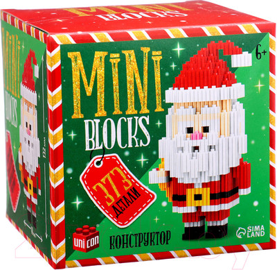 Конструктор Unicon Mini Blocks. Дед Мороз 68510 / 10380022