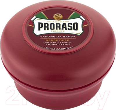 Мыло твердое Proraso Для бритья питательное с маслом сандала и маслом ши (150мл)