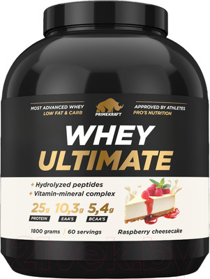 Протеин Prime Kraft Whey Ultimate Малиновый чизкейк (1.8кг)