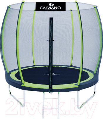 Батут Calviano D-252 (внешняя сетка, лестница, зеленый)
