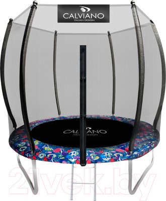 Батут Calviano D-252 Smile (внешняя сетка, лестница)