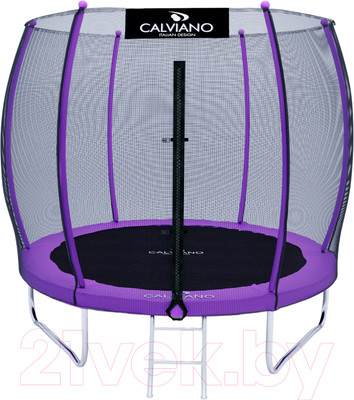 Батут Calviano D-252 (внешняя сетка, лестница, фиолетовый)