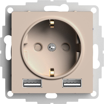 Розетка Systeme (Schneider) Electric AtlasDesign ATN001230 (песочный)