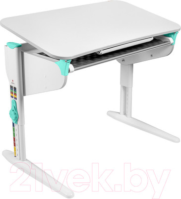 Парта Дэми СУТ.46 (белый/аквамарин)