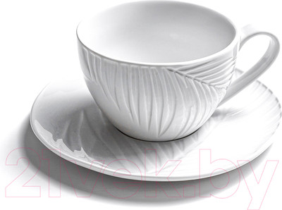 Чашка с блюдцем Stenova Home Bali 61410131 (белый)