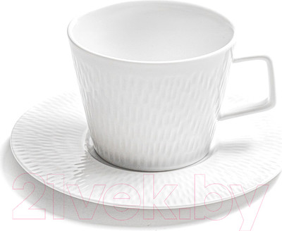 Чашка с блюдцем Stenova Home Onega 61412131 (белый)