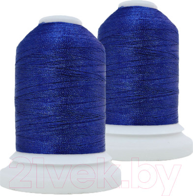 Набор вышивальных ниток Sentex 120D/2 1000 ярд В345 (василек, 2шт)