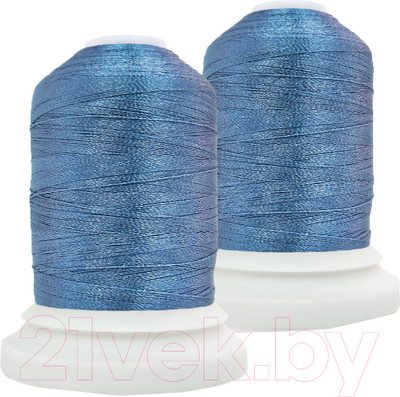 Набор вышивальных ниток Sentex 120D/2 1000 ярд В373 (темно-голубой, 2шт)