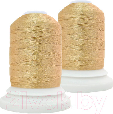 Набор вышивальных ниток Sentex 120D/2 1000 ярд В394 (бежевый, 2шт)