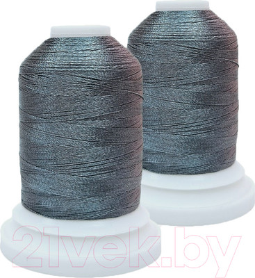 Набор швейных ниток Sentex 120D/2 1000 ярд В409 (серый, 2шт)