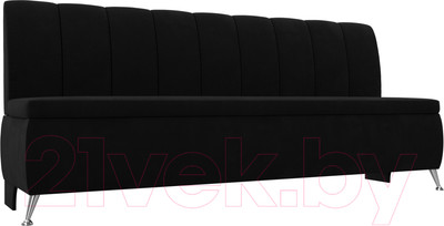 Скамья кухонная мягкая Лига Диванов Кантри 167 / 100150 (микровельвет, черный)