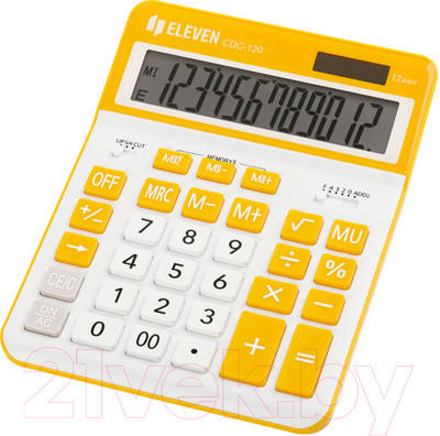 Калькулятор Eleven CDC-120-WH/OR (белый/оранжевый)