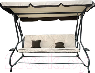 Качели садовые National Tree Company Lux с тентом и подушками К-2 / DS-187 (бежевый)