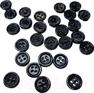 Набор пуговиц Sentex ST1-10/4 (20шт, черный)