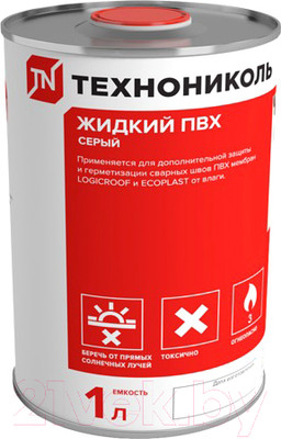 Клей-герметик Технониколь Жидкий с флаконом-аппликатором / 360957 (1л, серый)