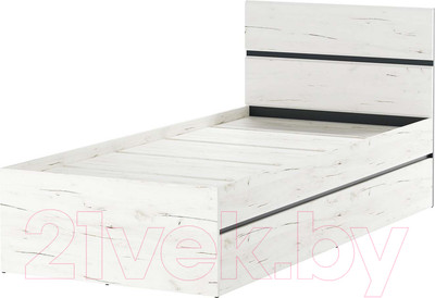 Односпальная кровать Памир Гретта 900 (крафт белый/антрацит)