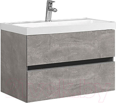 Тумба под умывальник Belux Бостон НП 80-02 (31, бетон чикаго/светло-серый)