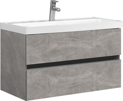 Тумба под умывальник Belux Бостон НП 90-02 (31, бетон чикаго/светло-серый)