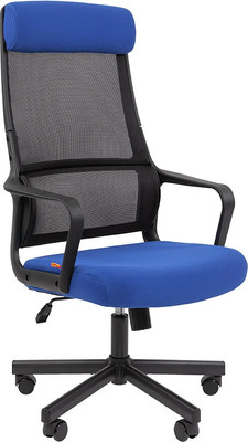 Кресло офисное Chairman 590 (черный/синий)